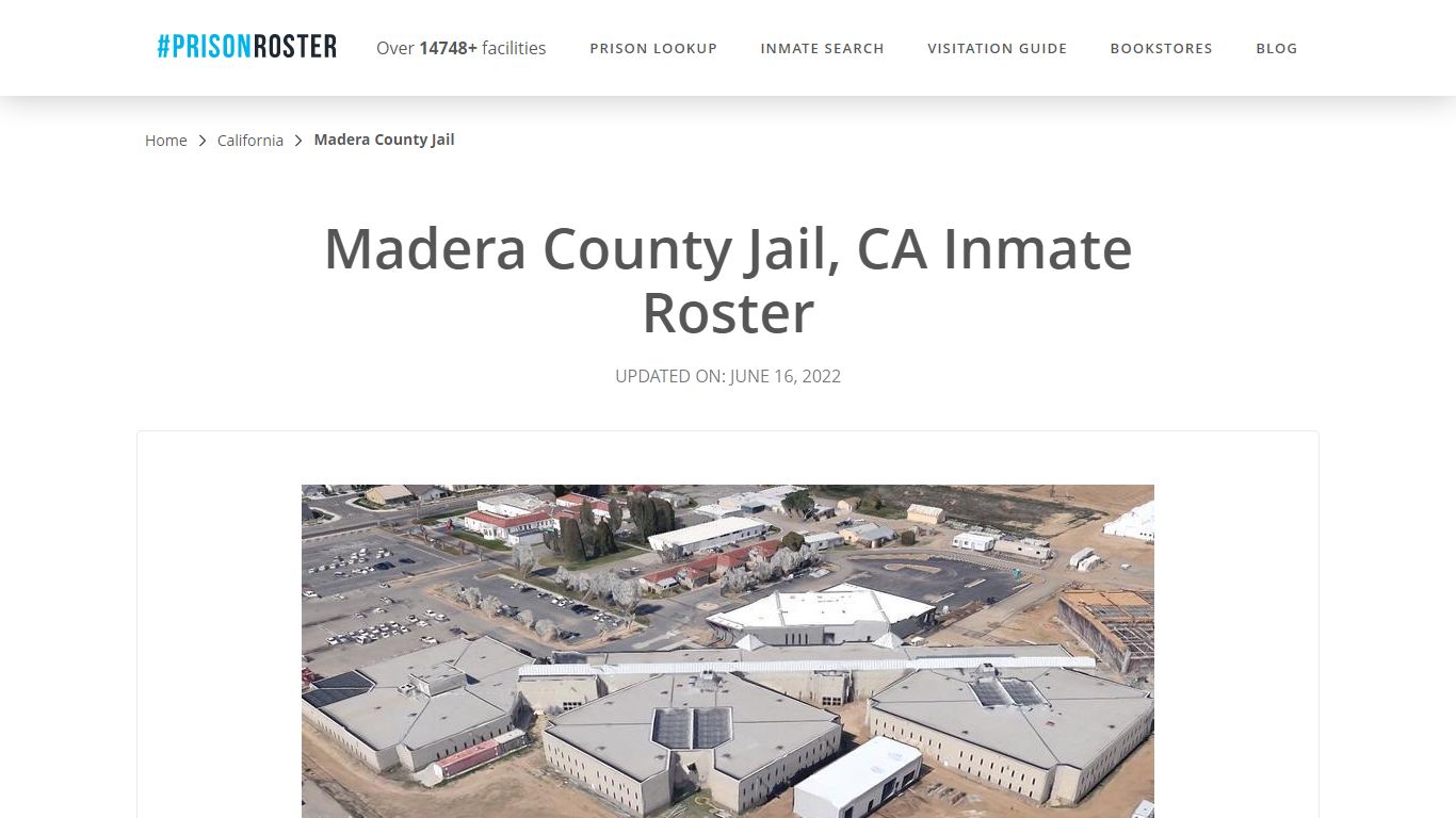 Madera County Jail, CA Inmate Roster